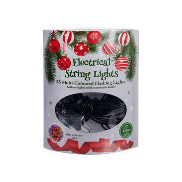 Electrical String Lights - Flashing - Multicoloured - 25 Pieces - 4 Pack