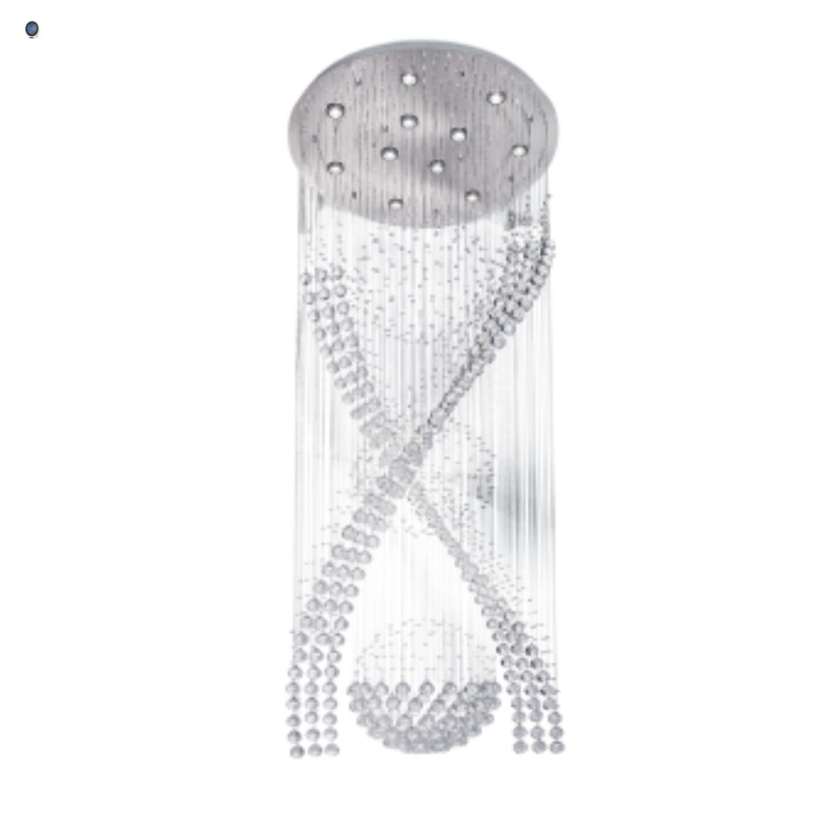 Stainless Steel Chandelier with Crystals