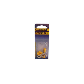 Dejuca - Terminal - Yellow - Ring - 6mm - 4/Card