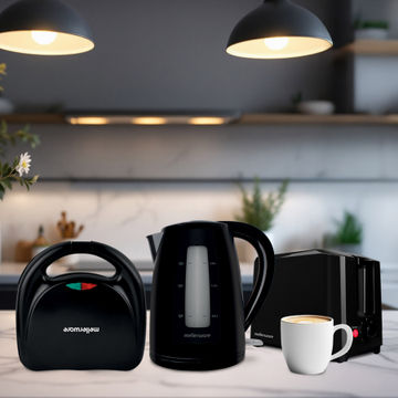 Mellerware Pack 3 Piece Kettle Sandwich Maker Toaster "Breakfast Pack"