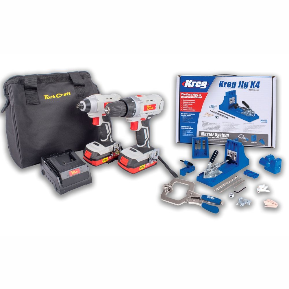 Drill & Impact Driver & Kreg Jig K4 Twin Pack Tc20002