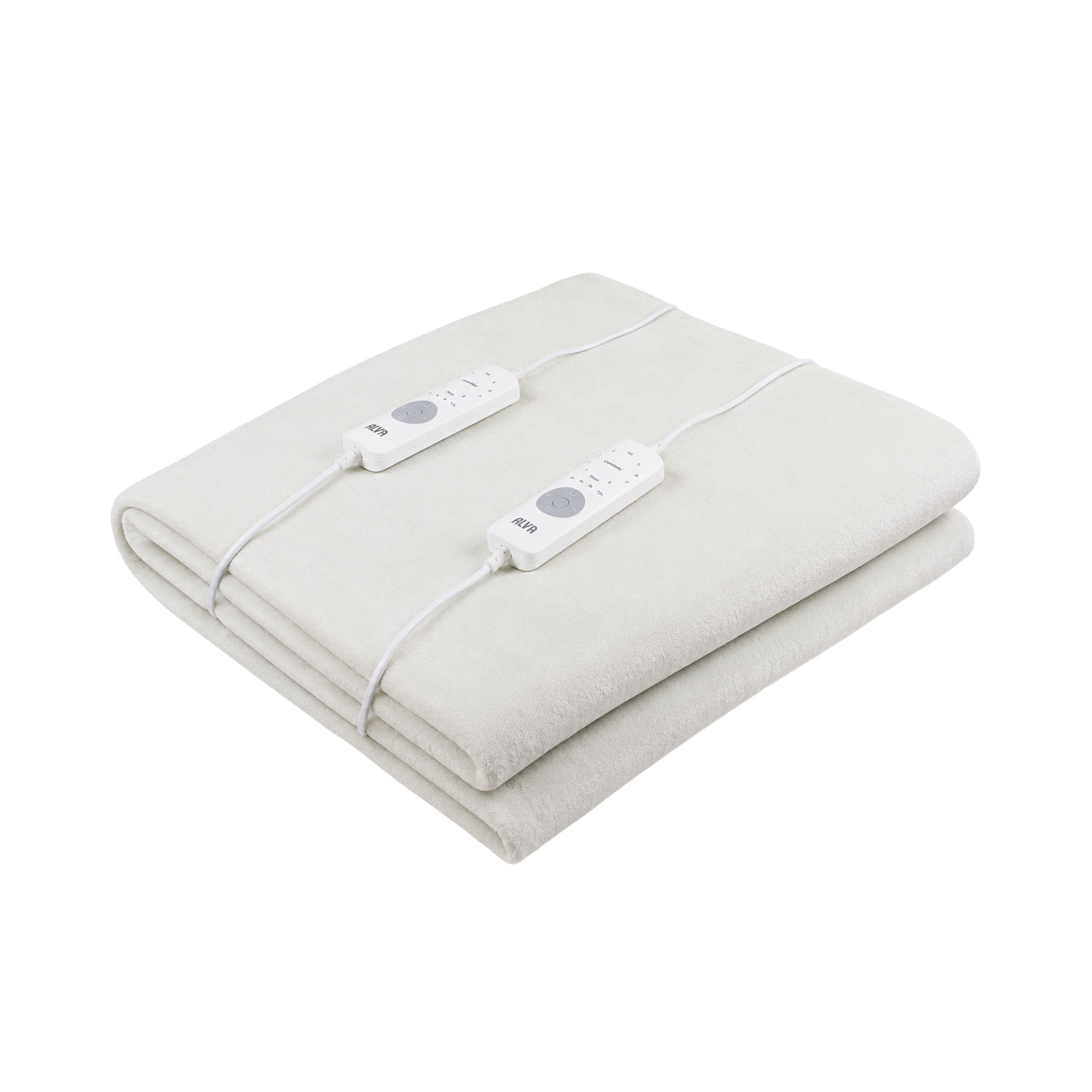 ALVA Queen Mink Fleece Fitted Electric Blanket W/ Elastic 152x188 Dual 8 Heat Setting Controller with Timer 12 Month Warranty