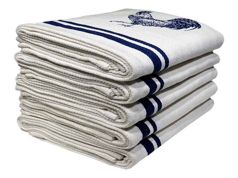 Multipurpose, Easy Fit, Absorbent Kitchen Towel - Design 2536 - 046x072cms - (05 Pc Pack) - Chicken - Royal Blue
