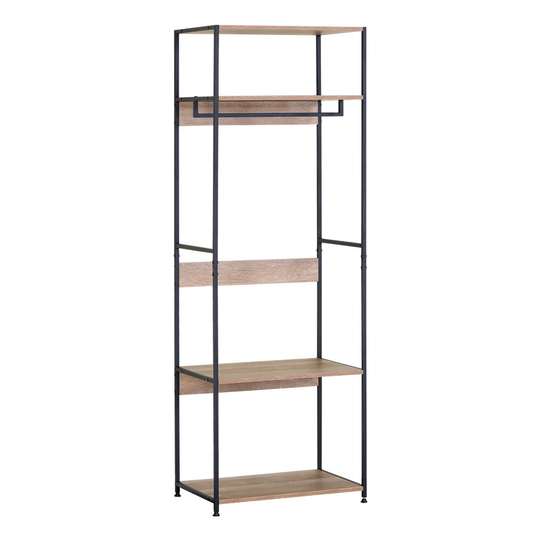 Malta Open Wardrobe with Hanging Rail and 4 Shelves