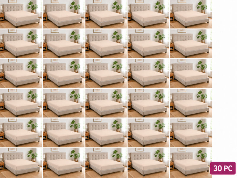 Everyday Collection Fitted Sheet - 90GSM - Hazelnut - Super King XL (30pc)