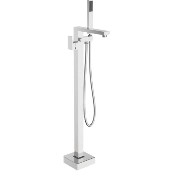 FREE STANDING BATH MIXER SQUARE - CHROME