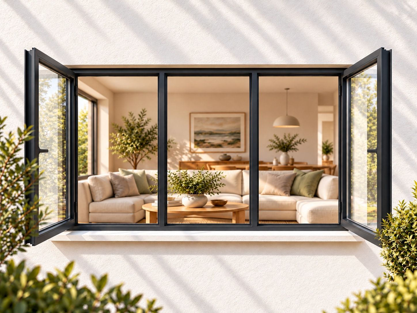 Kenzo Premium Side-Hung Aluminium Window - Charcoal, 1800 1200 mm, Double Side Opener