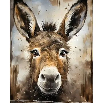Paint by numbers - Farmhouse Donkey - 40x50cm
