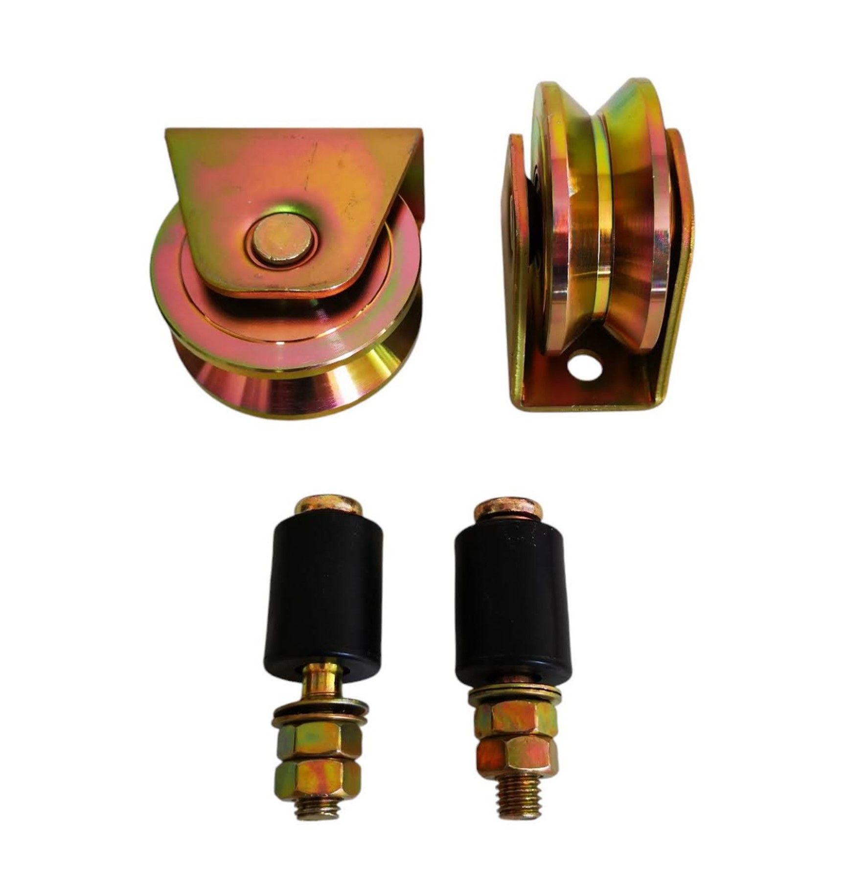 Gate Wheel Kit (80mm) with Guides 2 Wheel 2 Guides 800kg - V Profile