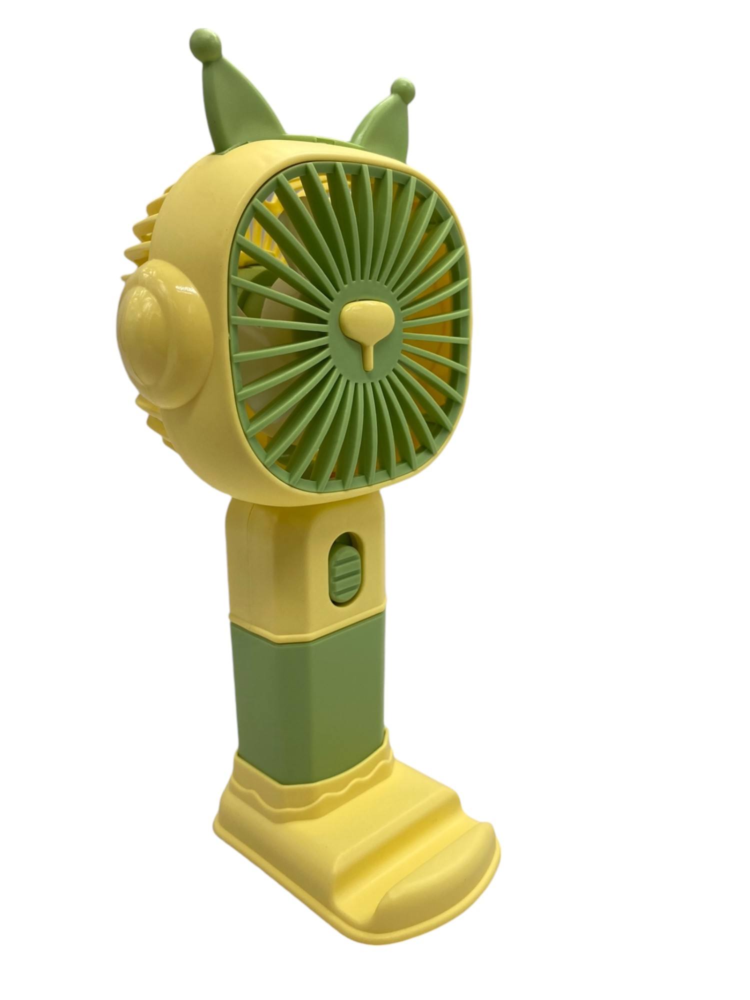 Portable USB Rechargeable Fan with Phone Stand - Green