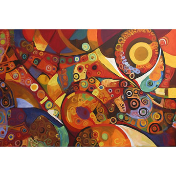 Canvas Wall Art - Transcending Borders By Abstract Expressions  - A1617 - [120 x 80 cm]