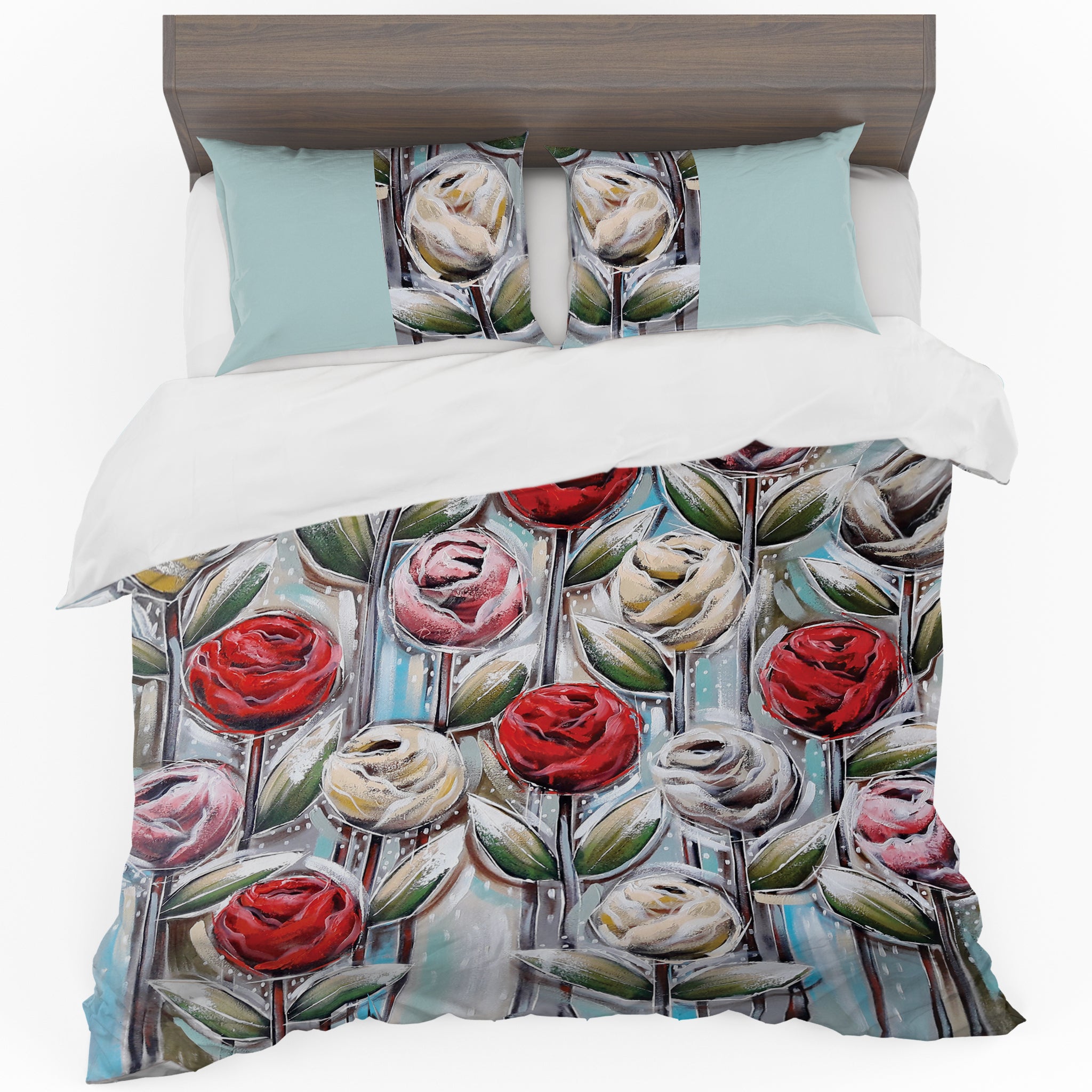 Painted Floral Duvet Cover Set King | LEROY MERLIN South Africa