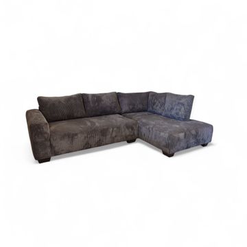 Natalia L Shape Couch – Corduroy -Grey