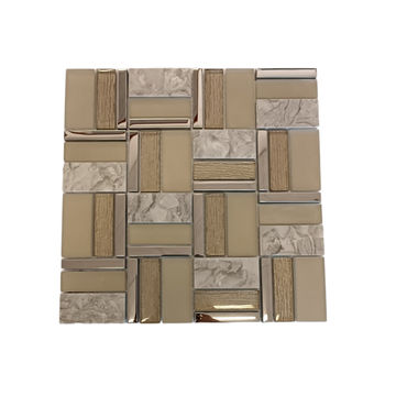 Mosaic Glass & Metal - Pluto - 300x300 (per sheet)