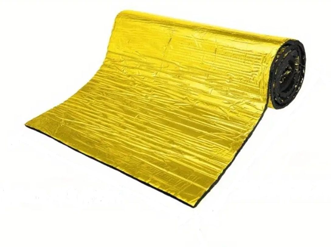 Premium Car Soundproofing Mat 200x50x0.5cm Gold