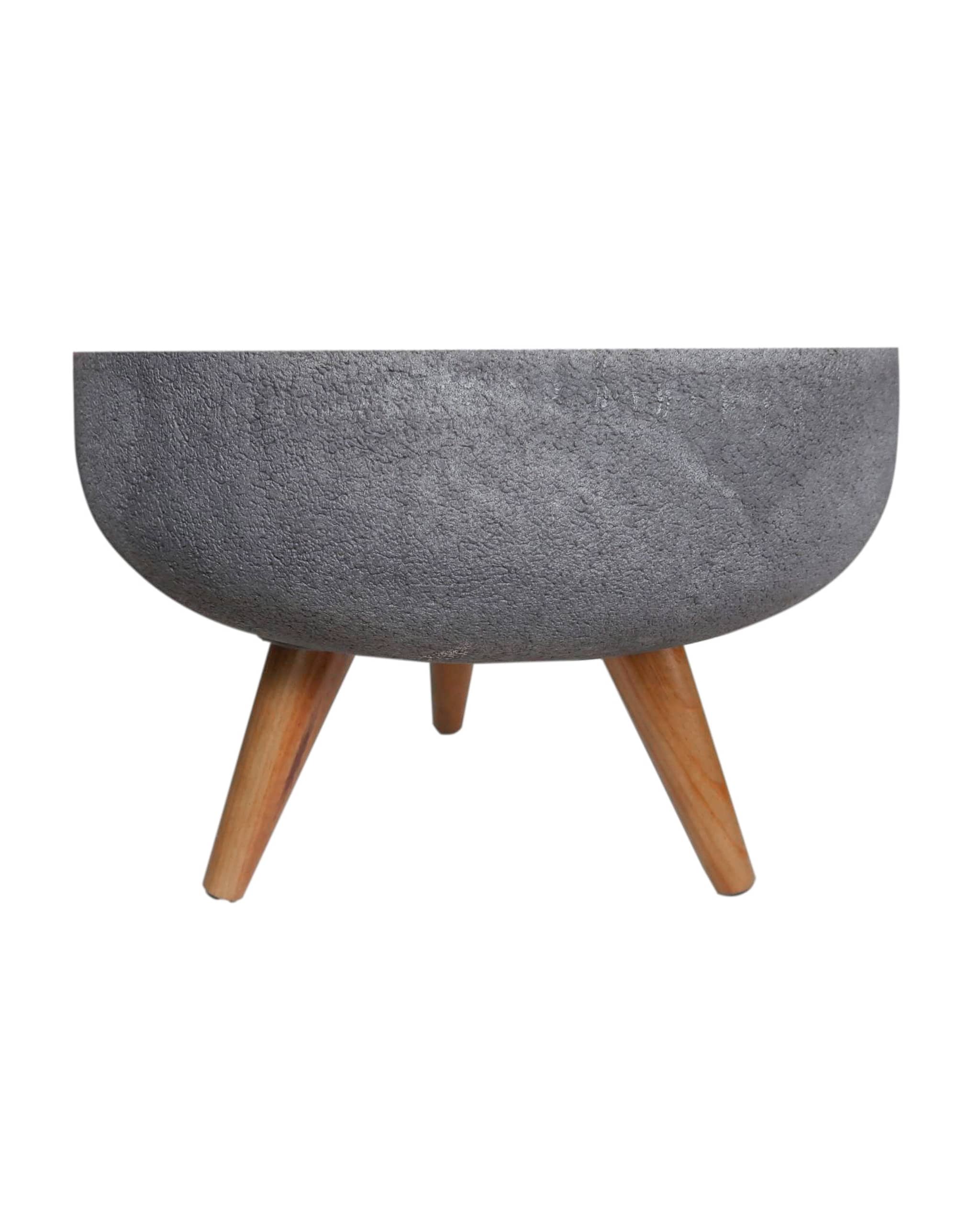 Rustic Bowl Japi Planter With Stand JVRD45