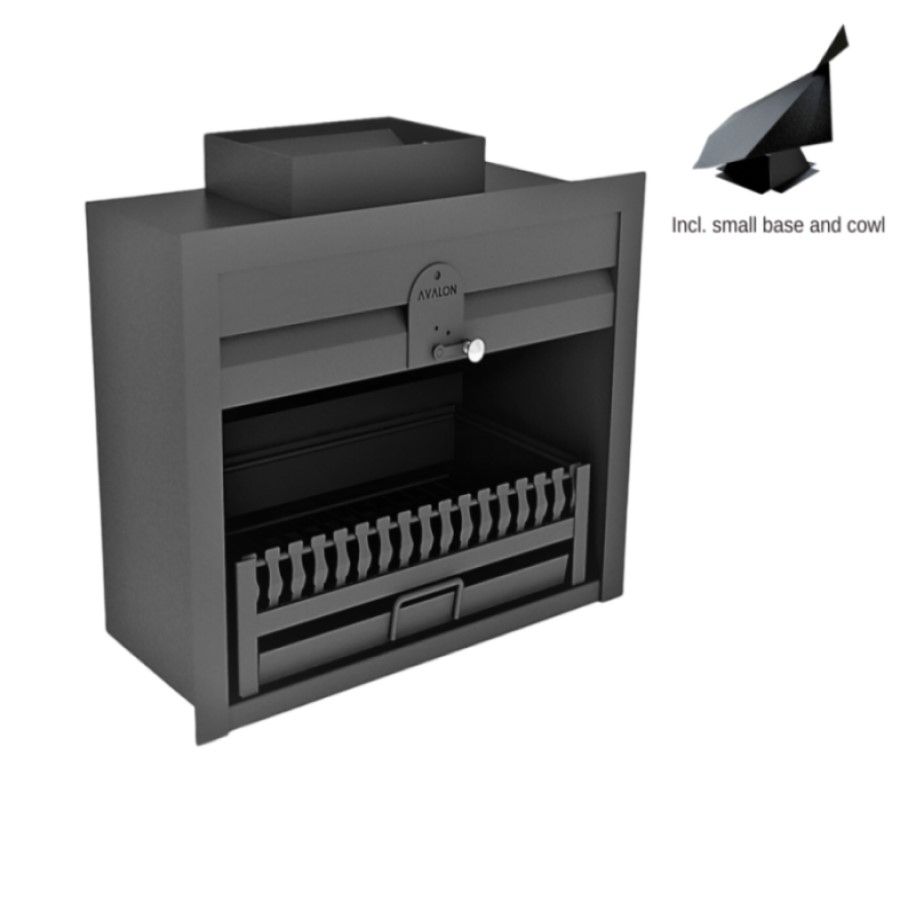 Avalon Built in Fireplace (700mm) incl. small base and cowl