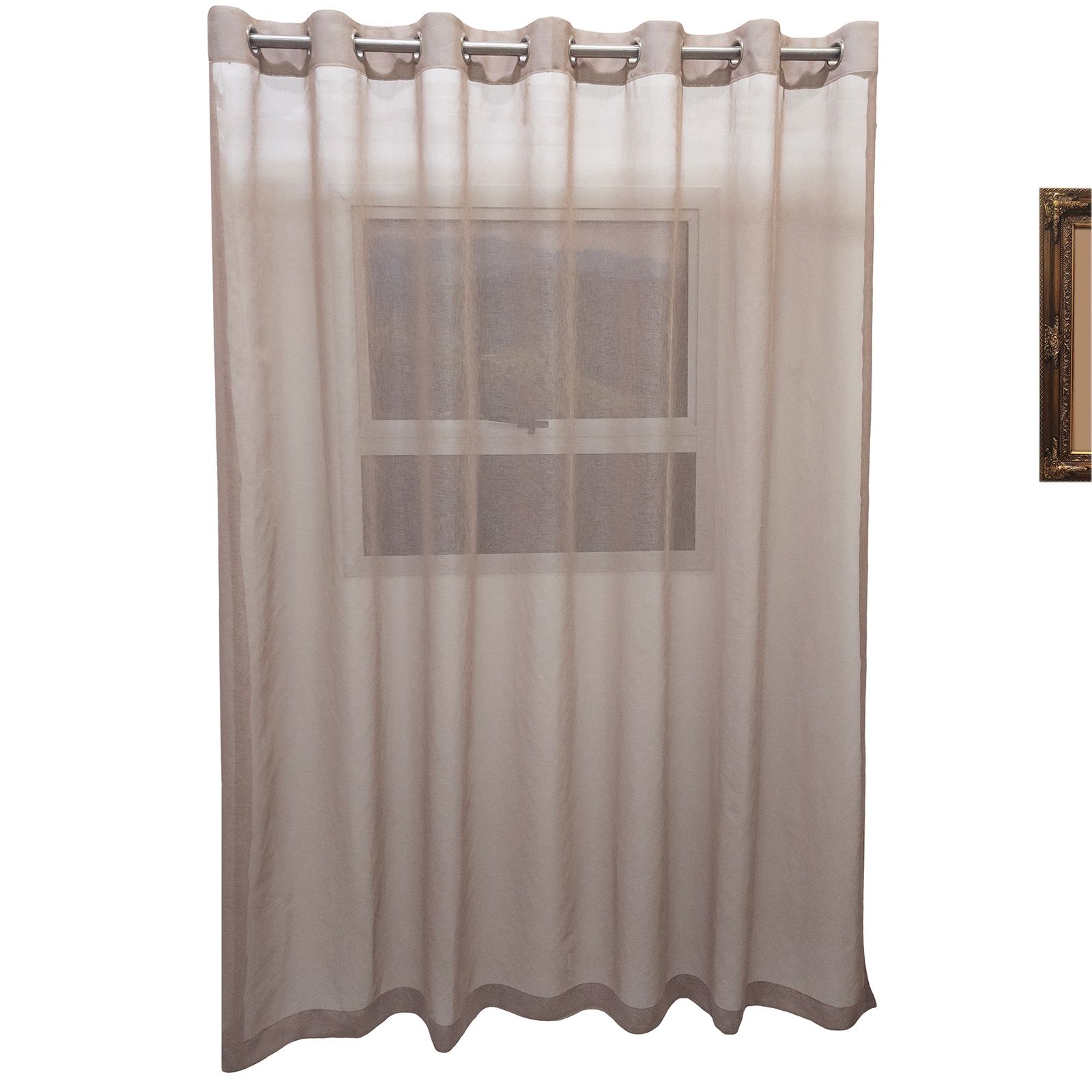 Matoc Designs Curtain -Mystic Voile -Cinnamon -Eyelet - 285cm W x 253cm H