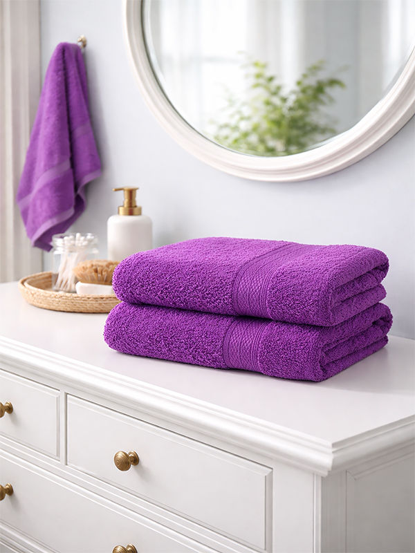 Plush 450GSM 50x90cms Hand Towels - Royal Lilac(2pc Pack)