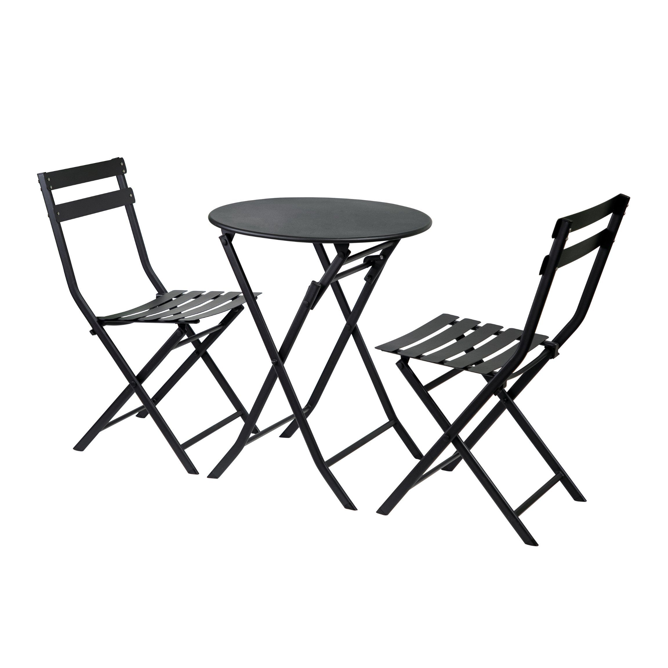 Outdoor Buddy - Zen 3Piece Bistro Set - Black