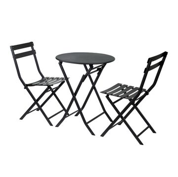 Outdoor Buddy - Zen 3Piece Bistro Set - Black