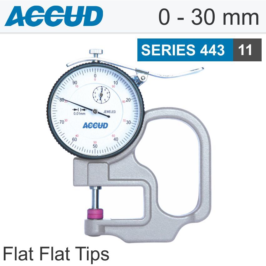 THICKNESS GAUGE 30MM 0.03MM ACCURACYURACY CERAMIC ANVIL 0.01MM GRADIATED