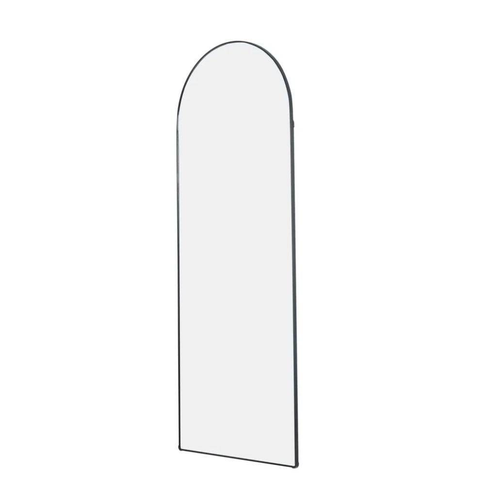 Polaris 16060 cm Arched Wall Mirror – Black Aluminium Frame