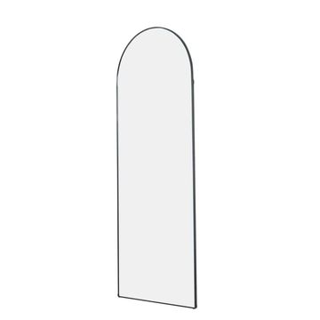 Polaris 16060 cm Arched Wall Mirror – Black Aluminium Frame