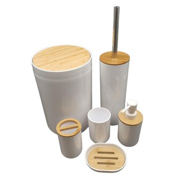6Pc Bathroom Set - White