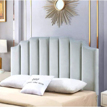 Seraphina Velvet Headboard -Light Grey