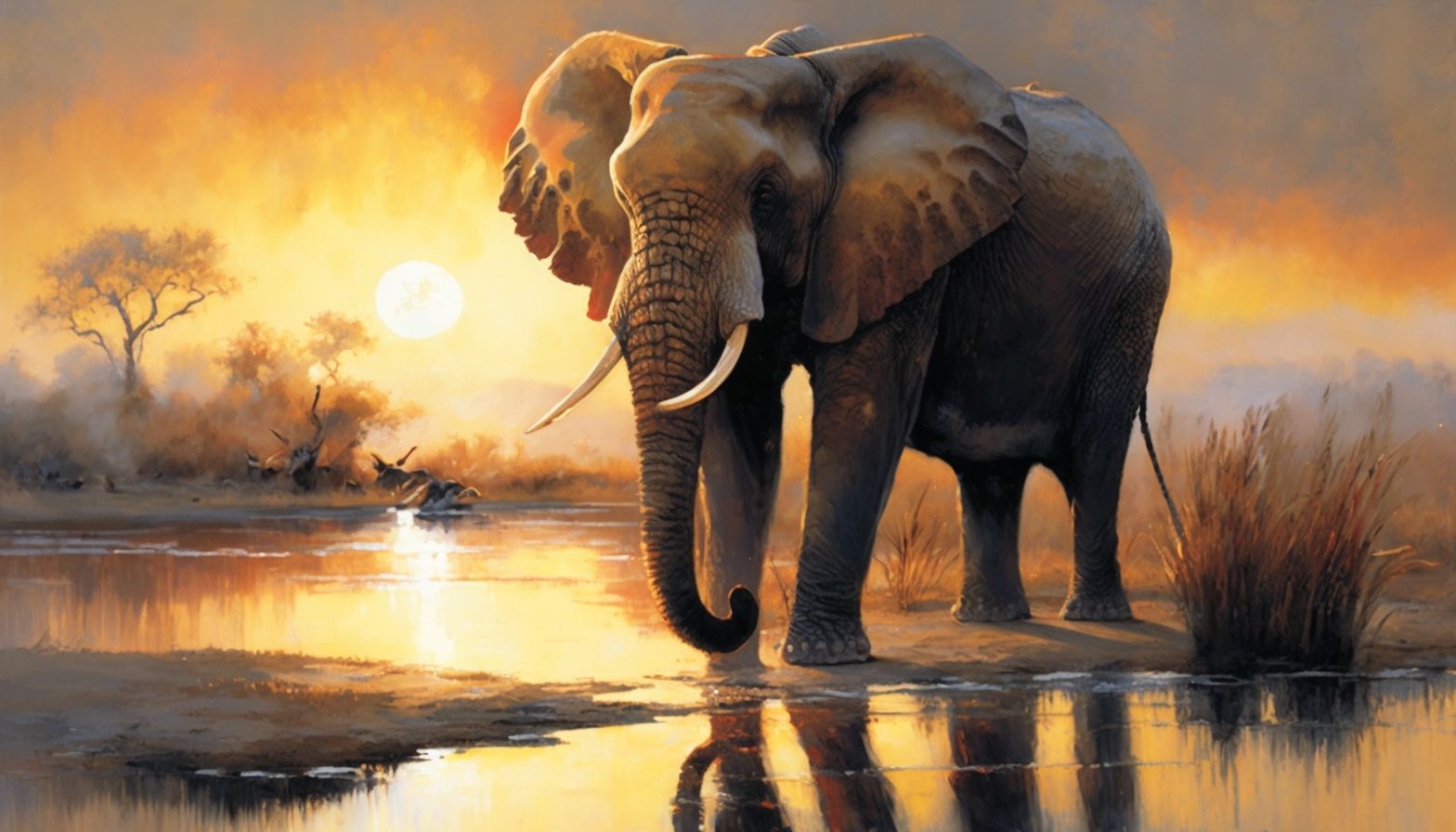 Canvas Wall Art- Elephant B1018