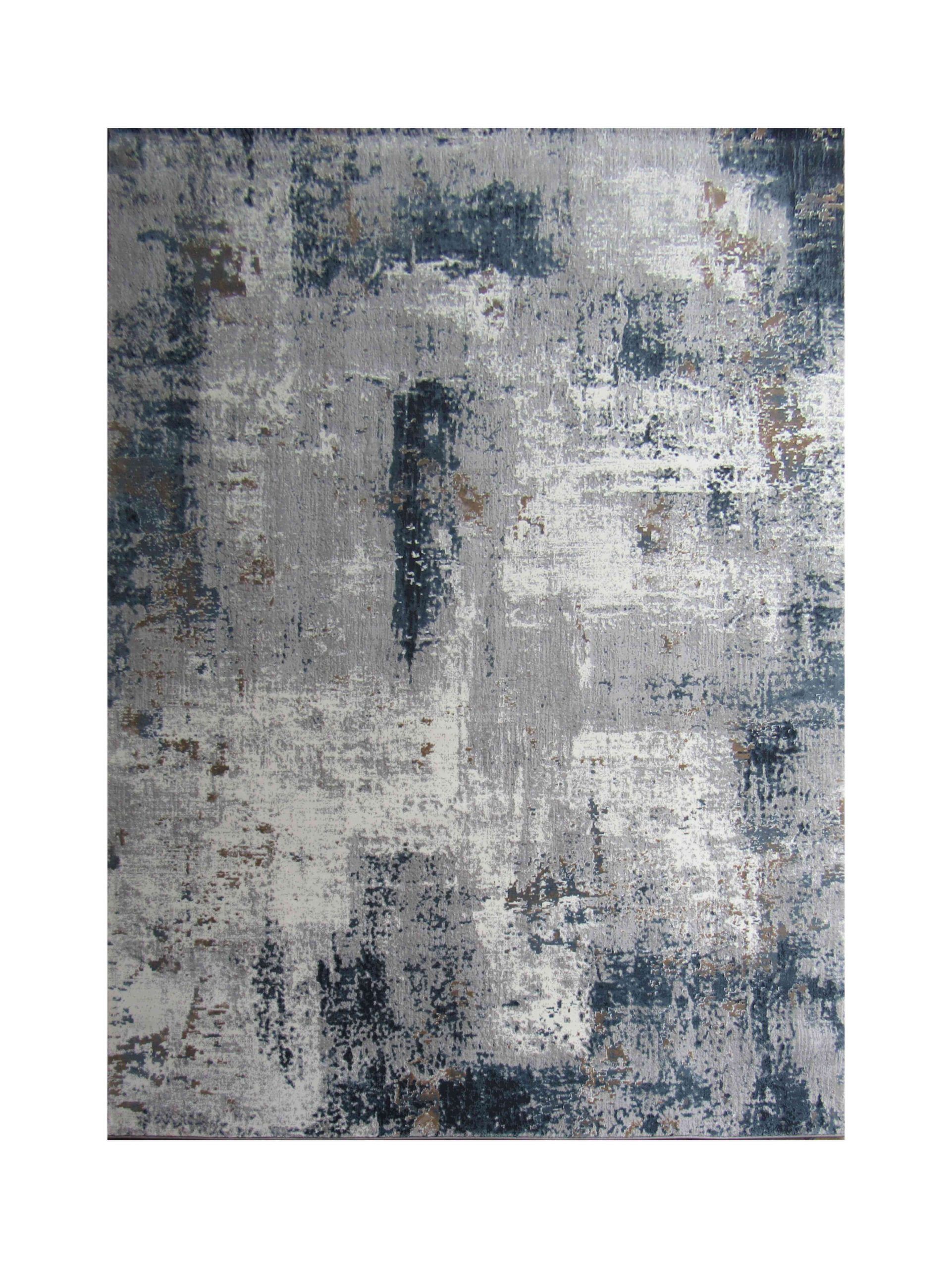 BK Carpets & Rugs – Modern Abstract Rug – Grey & Blue- 2m x 2,9m