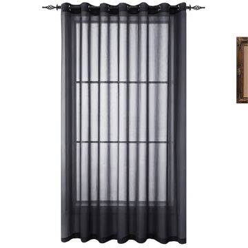 Matoc Designs Curtain - Mystic Voile - Charcoal - Eyelet - 500cm W x 221cm H