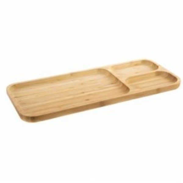 Wooden Bamboo Appetizer Platter