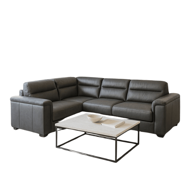 Innofurn-L-Shaped Leather Sectional Couch