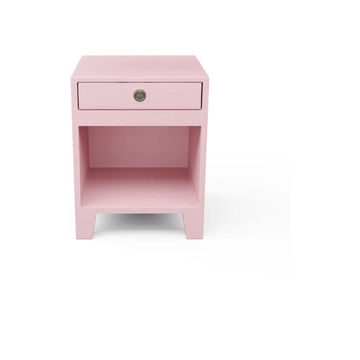 Furnwood Bedside Table One Drawer Baby Pink