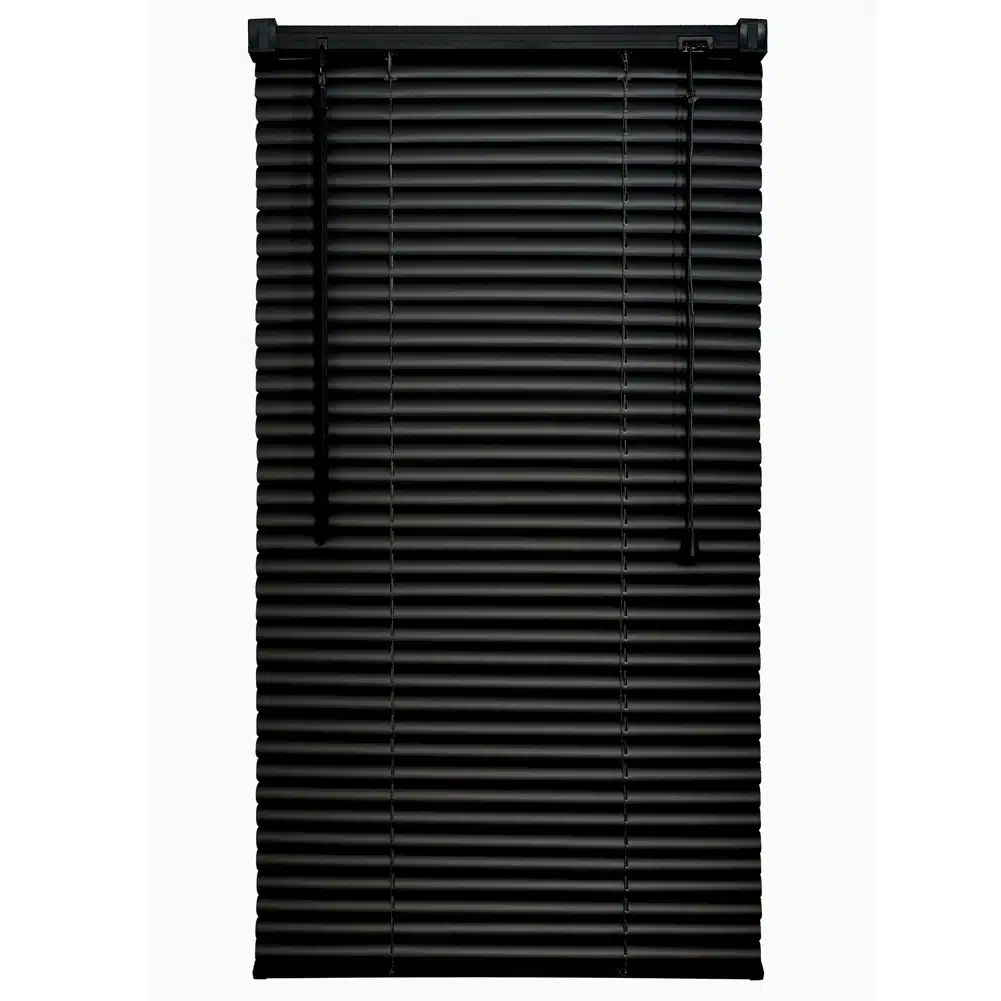25mm PVC Venetian Blind – Black, 47cm x 90cm