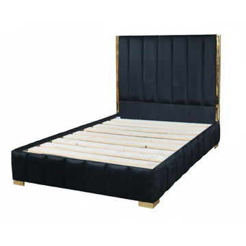 Aemilia Bed Base & Headboard - Queen - Black
