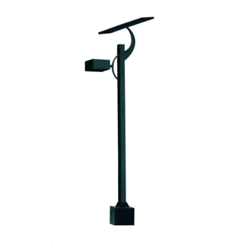 Solar Garden Lamp 4M Pole + LED 9W 6500K,  Excludes Batteries