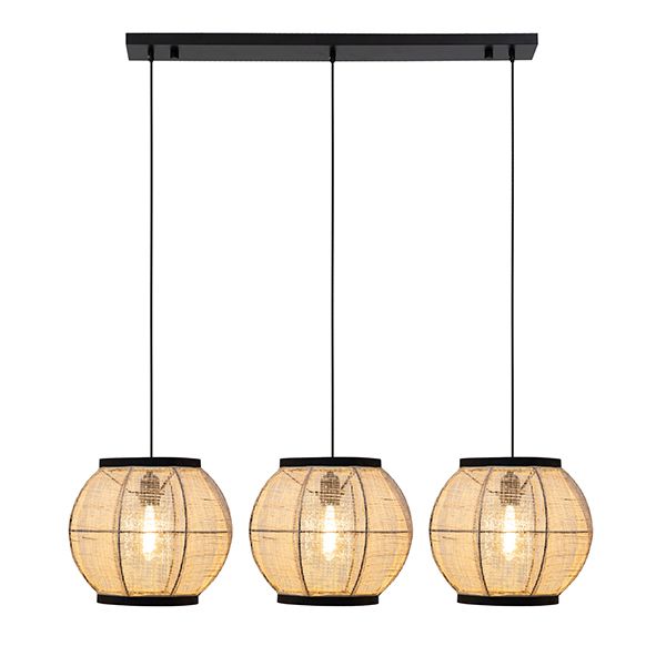 The Lighting Warehouse Pendant Chrys Natural 3 Light
