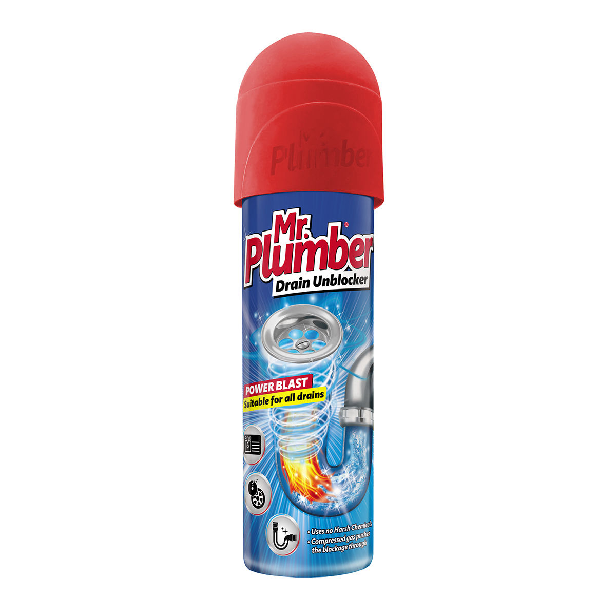 Mr Plumber Drain Unblocker Aero Powerblast 180Ml - 2 Pack