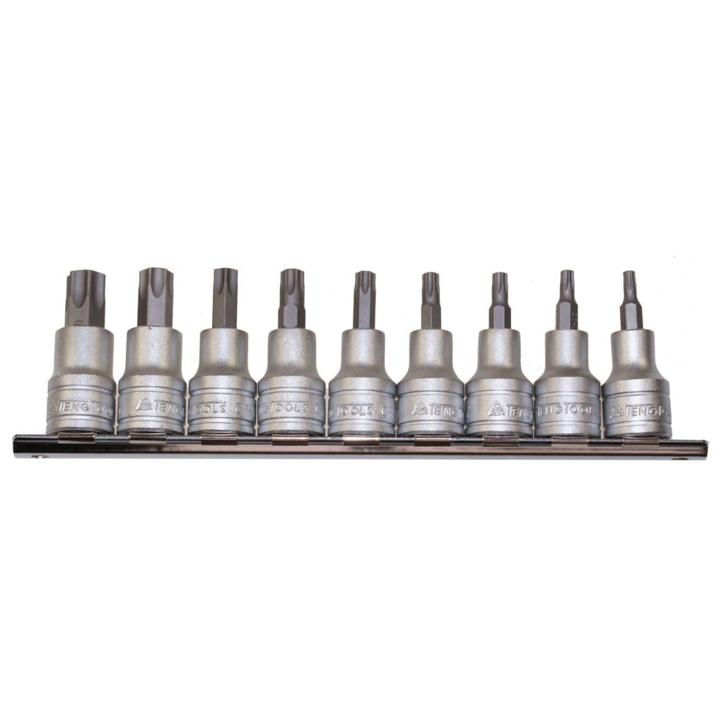 9PC 3/8inch Drive Clip/TPX Bit Socket Set