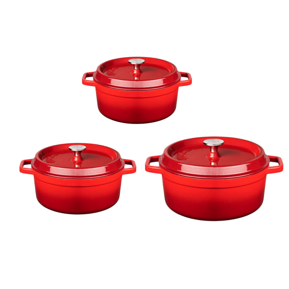 Sola Cast Iron Casseroles 20cm , 24cm , 28cm