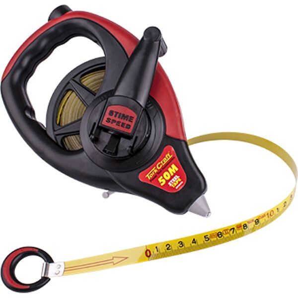 Measuring Tape Steel Blade 50M X 13Mm Co-Molded Rubber Casing