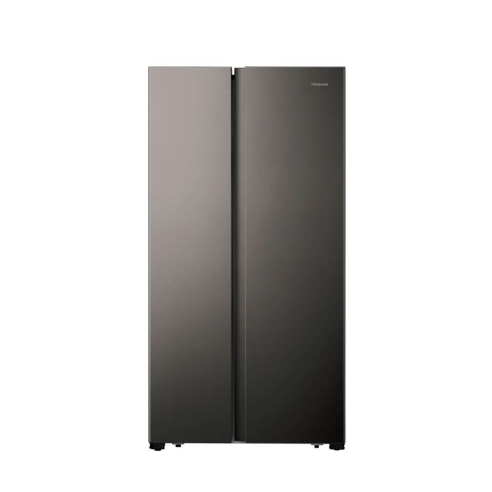 Hisense 516L Inox, Side by Side Refrigerator Without Water Dispenser, A