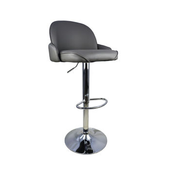 Vividitto - Bar Stool in PU Leather - Grey