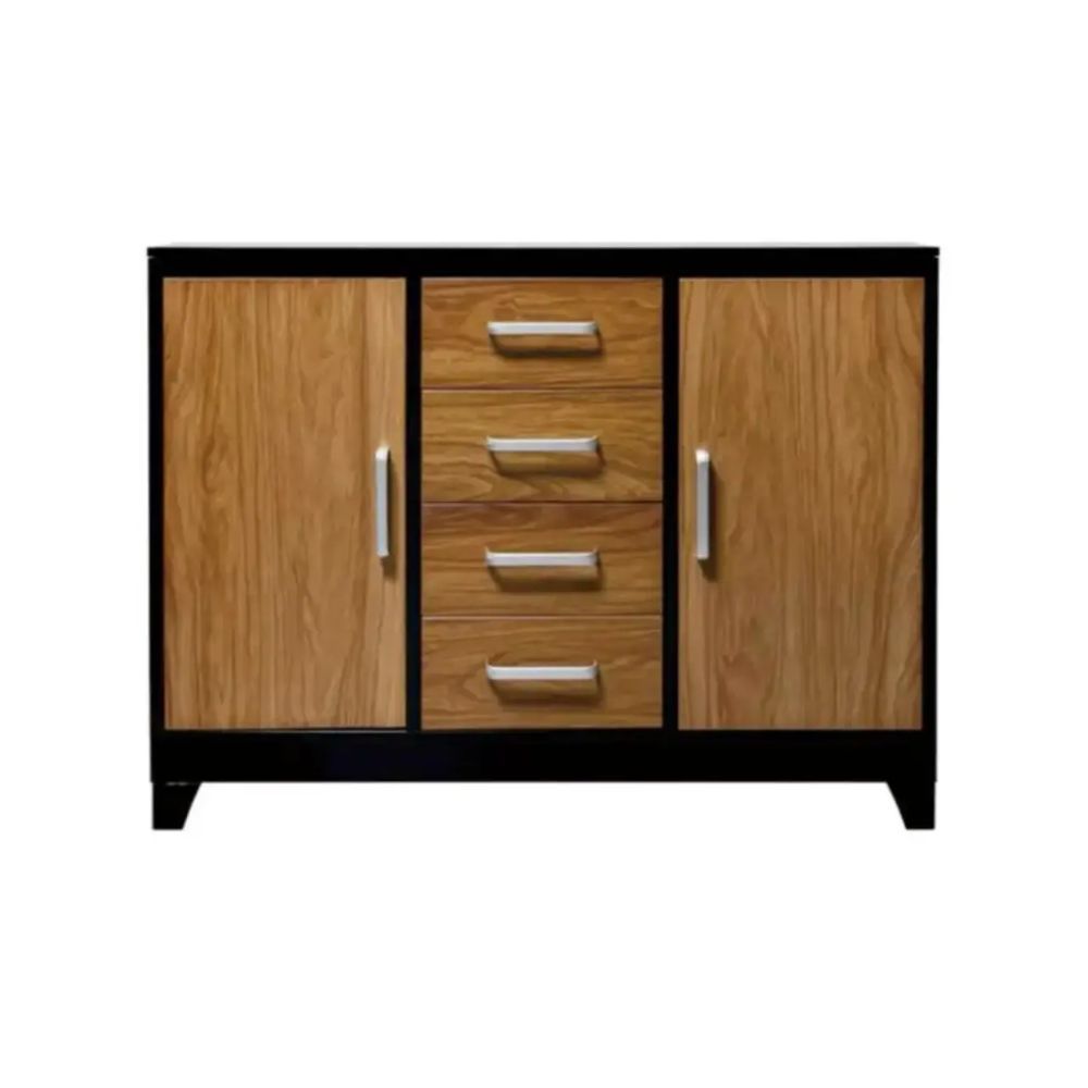 3-Door Metal Kitchen Base Cabinet 1600 mm – Storage Unit with Drawers, Cabinets & Raised Legs