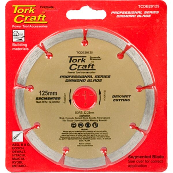 Diamond Blade Segmented 125X22.22Mm Sintered Profesional