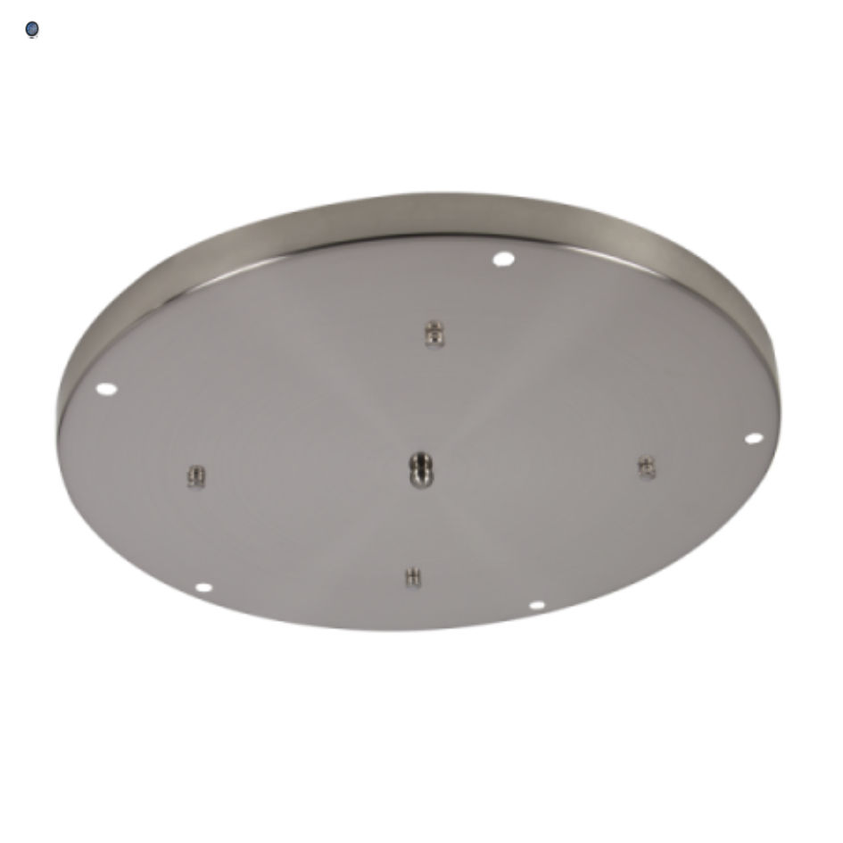 Satin Chrome 450mm 5 Light Ceiling Cup
