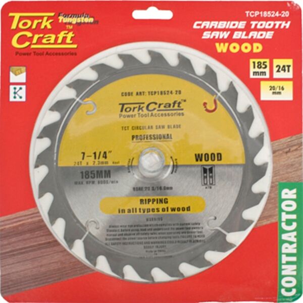 Blade Contractor 185 X 24T 20-16Mm Circular Saw Tct